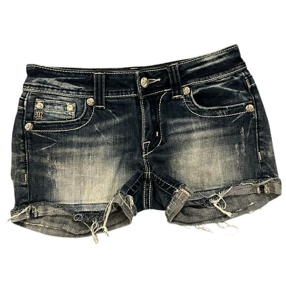 Miss Me Black and Gray Embellished Women Shorts - Picture 4 of 7